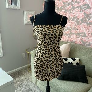 H&M Leopard mini dress size XS